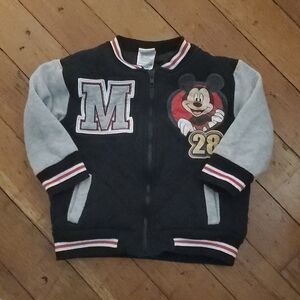 Disney Black and Gray Jacket with Red Stripes